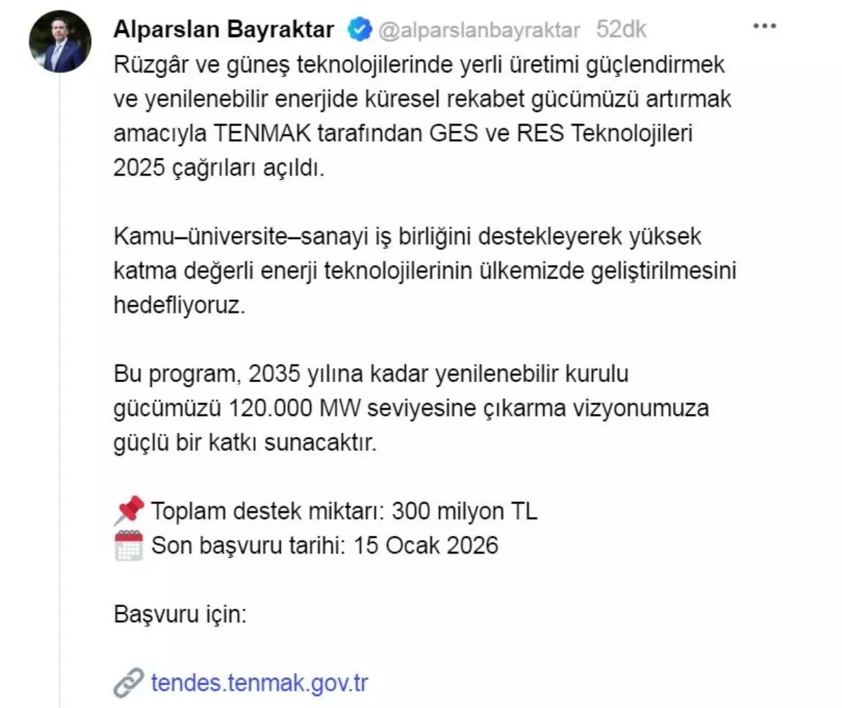 TENMAK’tan Güneş ve Rüzgar Projeleri Çağrısı tenmaktan gunes ve ruzgar projeleri cagrisi xsiM5eC2.jpg